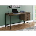 Daphnes Dinnette 55 in. Brown Reclaimed Wood & Black Metal Computer Desk DA3600148